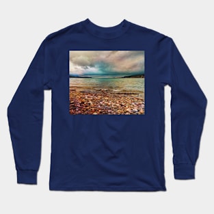 puget sound view of beach and incoming storm Long Sleeve T-Shirt